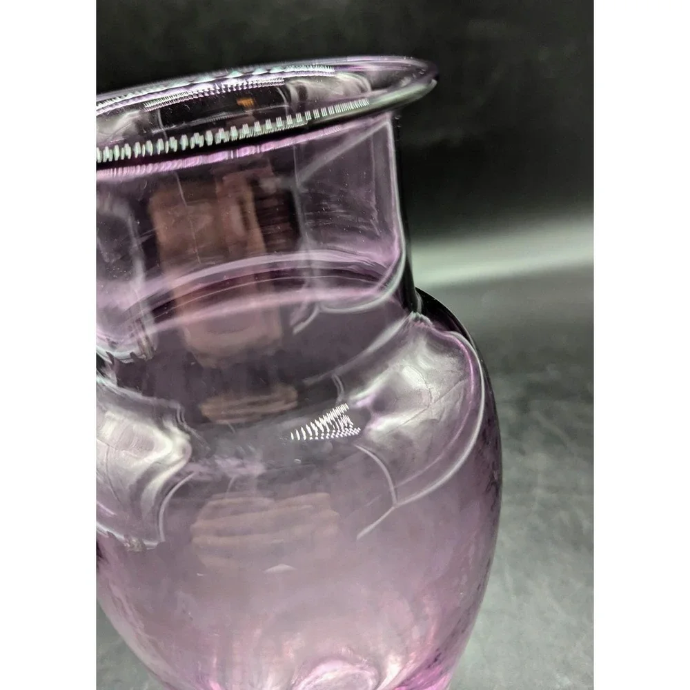 Vintage North River Glass Studio Purple Vase‎ 8